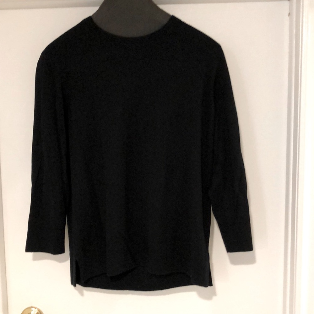 NWT, BANANA REPUBLIC, SZ L, BLACK, CREWNECK, MERINO WOOL SWEATER